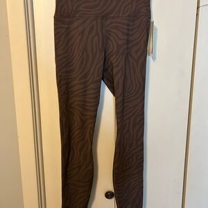 all in motion Brown Zebra-Print High-Waist Leggings